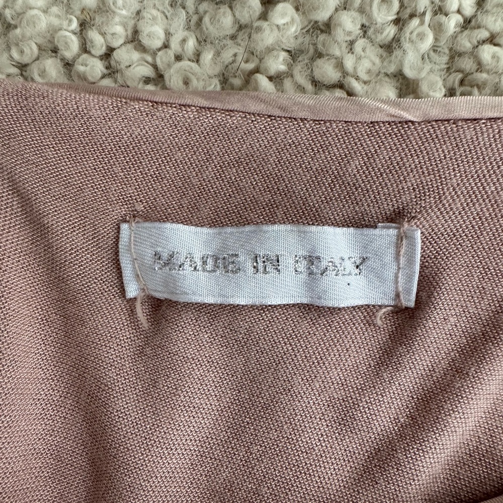 Elegant Dusty Pink Sheer Two-Piece Outfit-Made in Italy. - Picture 2 of 7